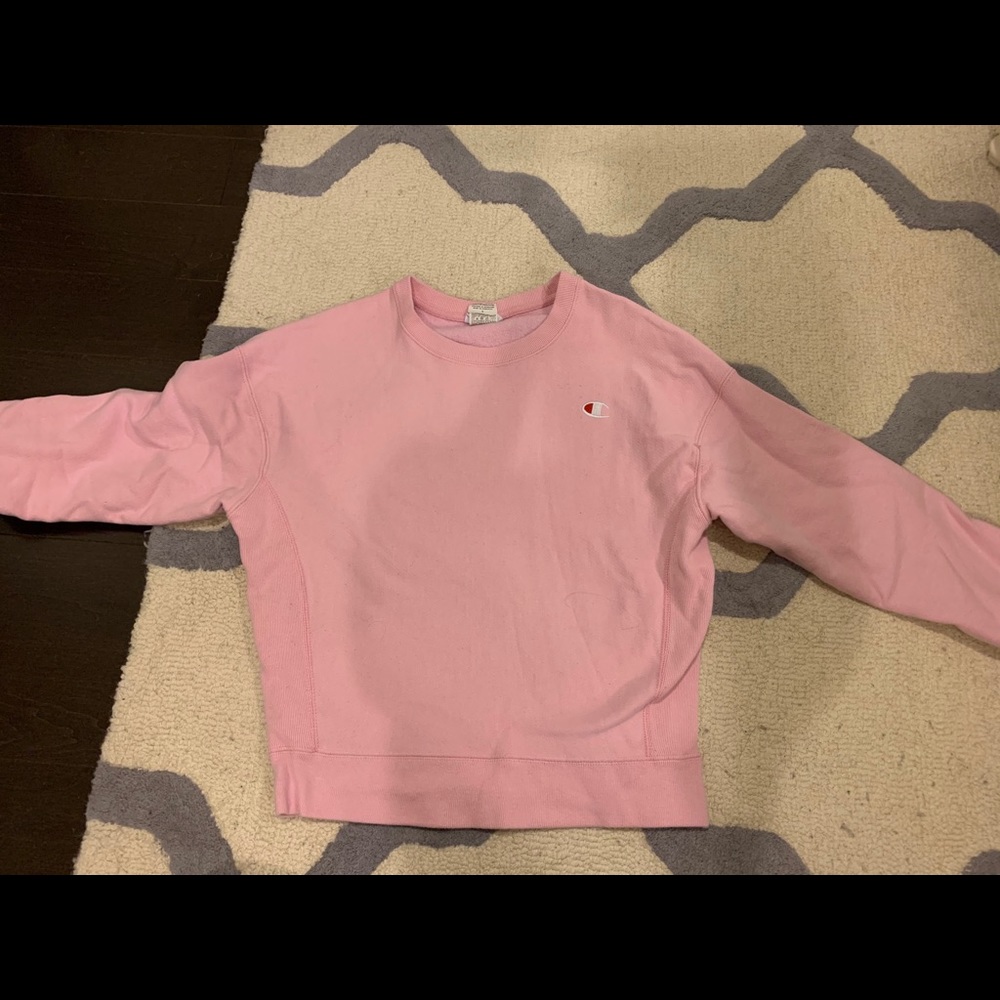 PINK CHAMPION CREWNECK - Picture 1 of 2